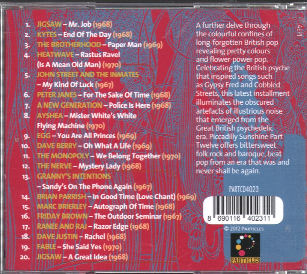 Various Artists - Piccadilly Sunshine Part Twelve: British Pop Psych And Other Flavours 1967 - 1971 - Cd