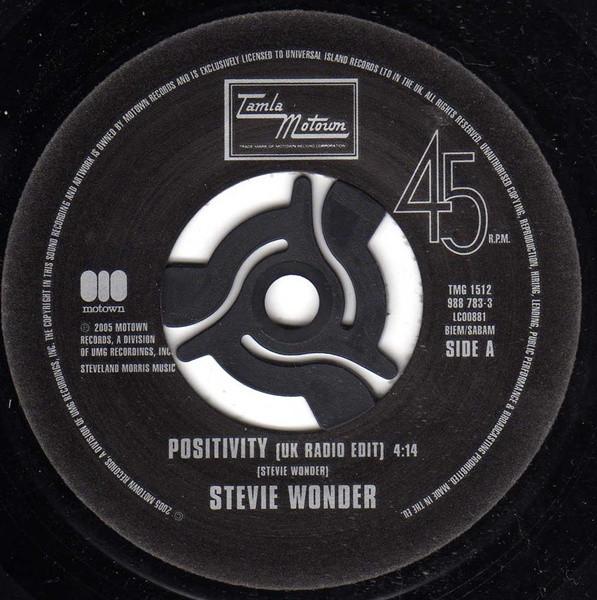 Stevie Wonder - Positivity - 7 Inch