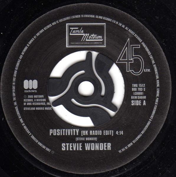 Stevie Wonder - Positivity - 7 Inch