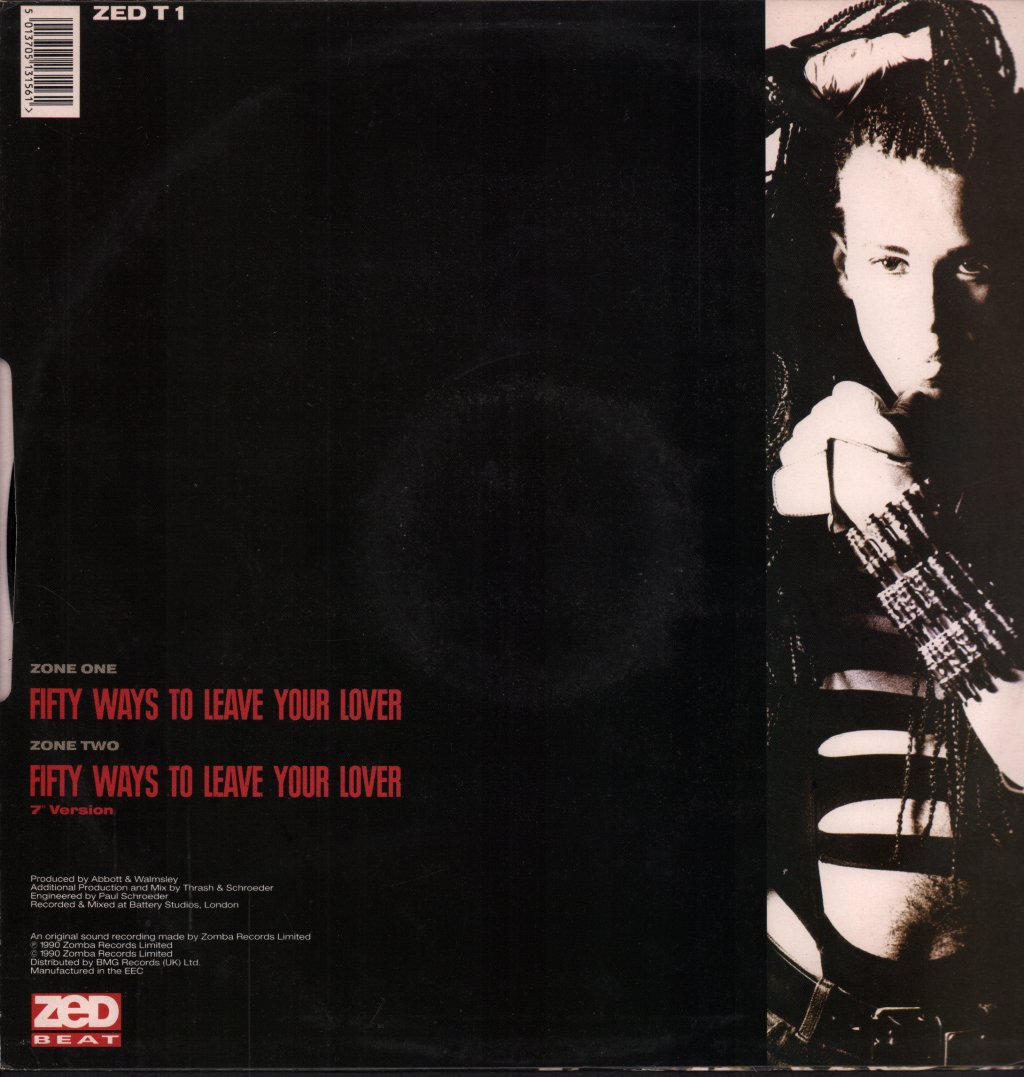 Eric Red And Redzone - Fifty Ways To Leave Your Lover - 12 Inch
