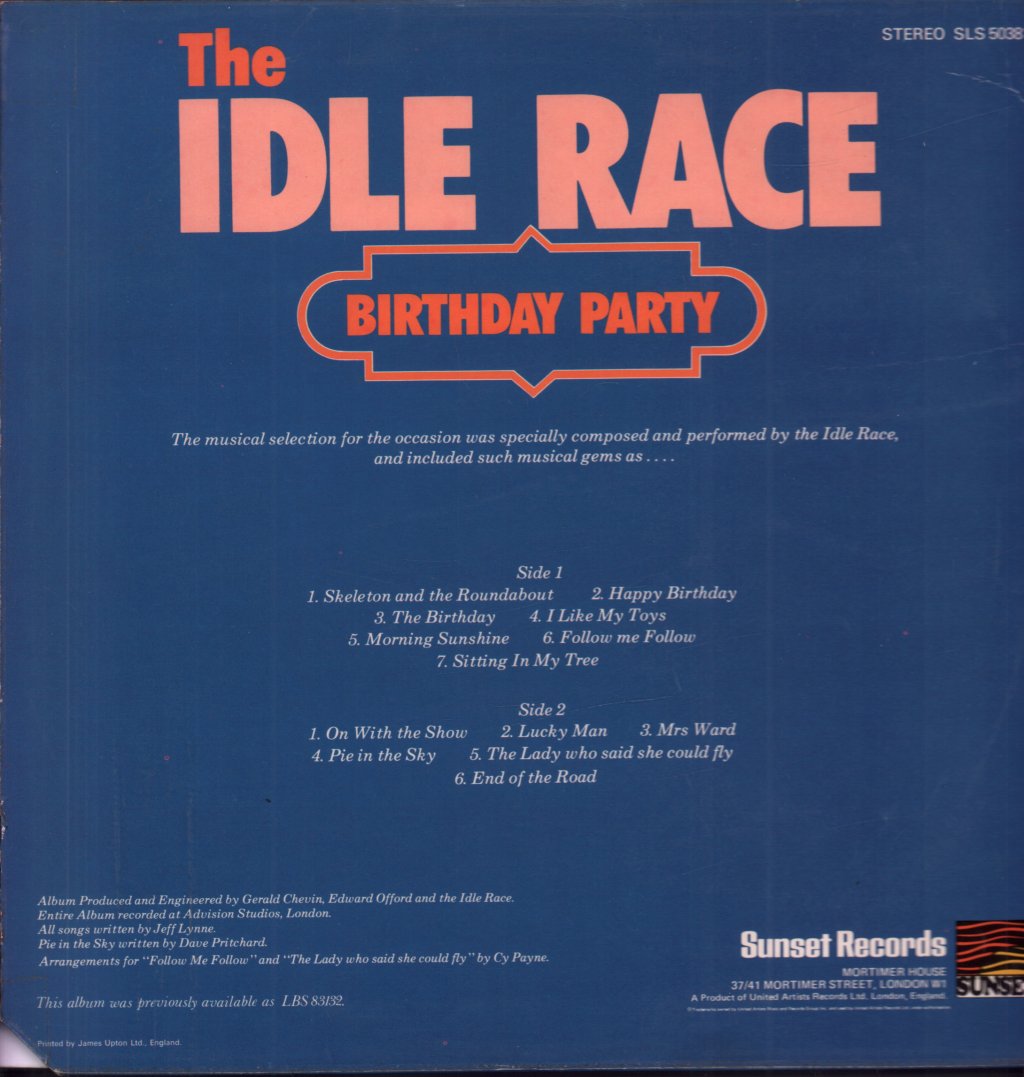 Idle Race - Birthday Party - Lp