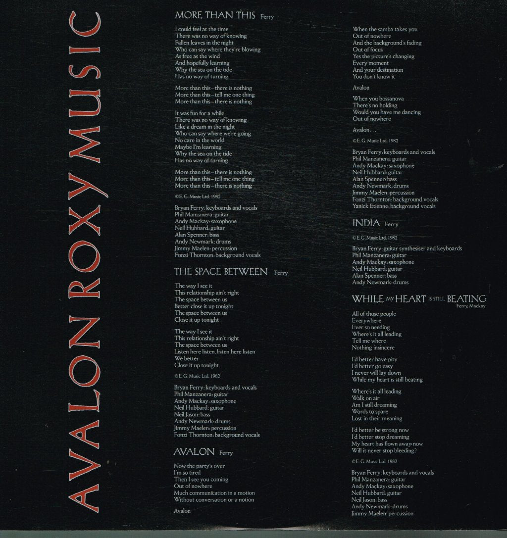 Roxy Music - Avalon - Lp