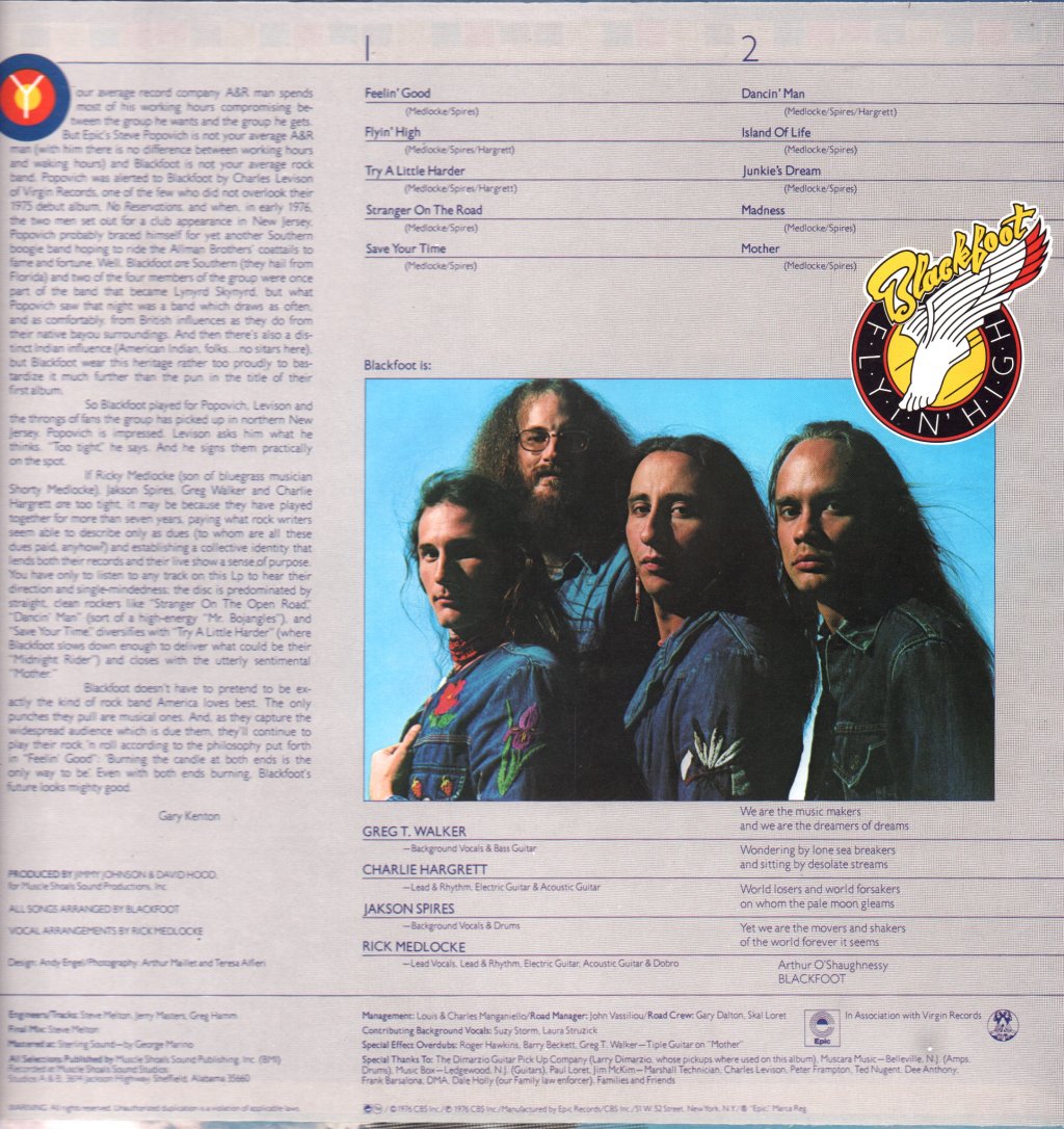 Blackfoot - Flyin' High - Lp