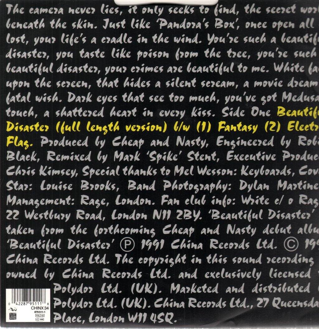 Cheap And Nasty - Beautiful Disaster - 12 Inch