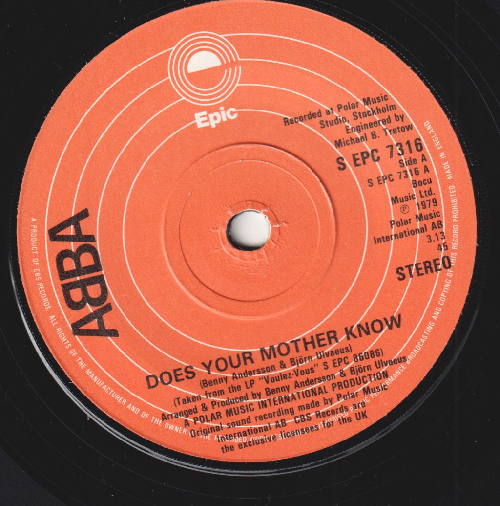 ABBA - Does Your Mother Know - 7 Inch