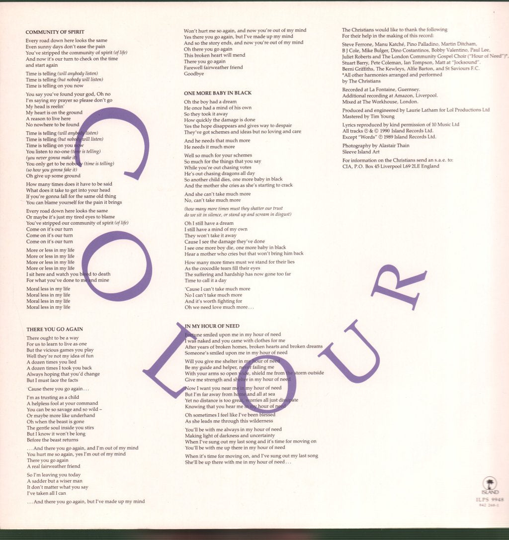 Christians - Colour - Lp
