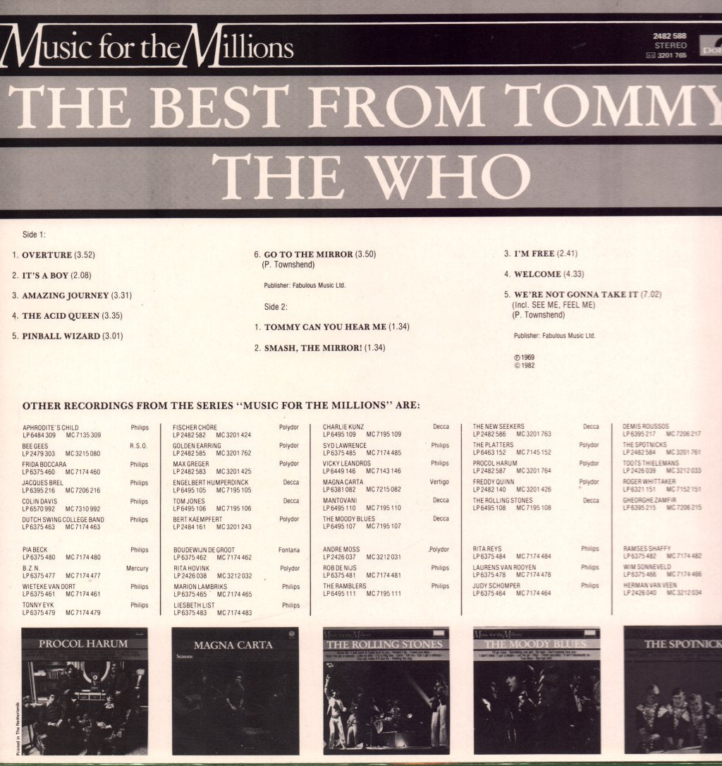 Who - Best From Tommy - Lp