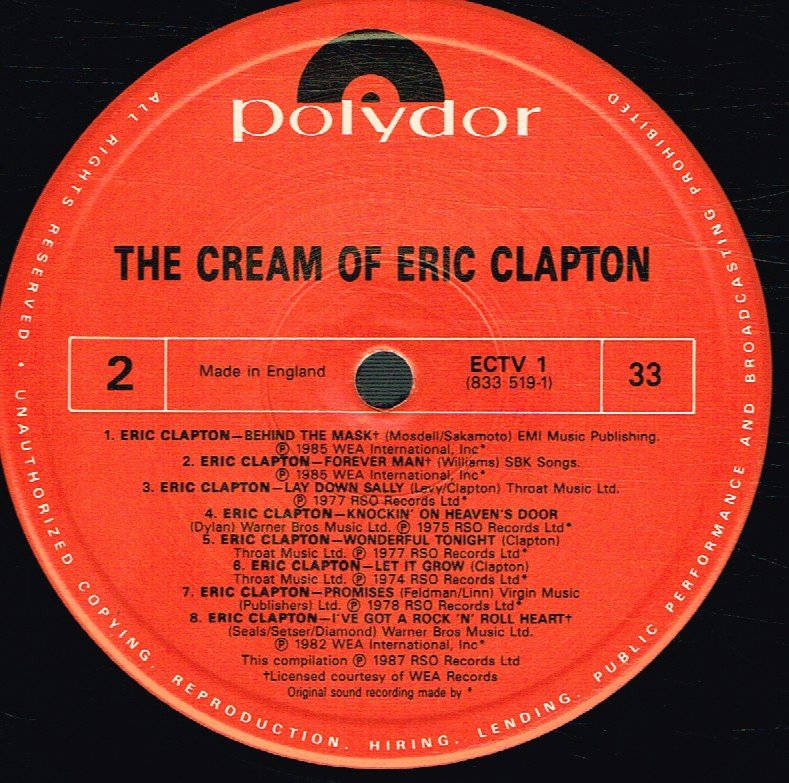 Eric Clapton - Cream Of - Lp
