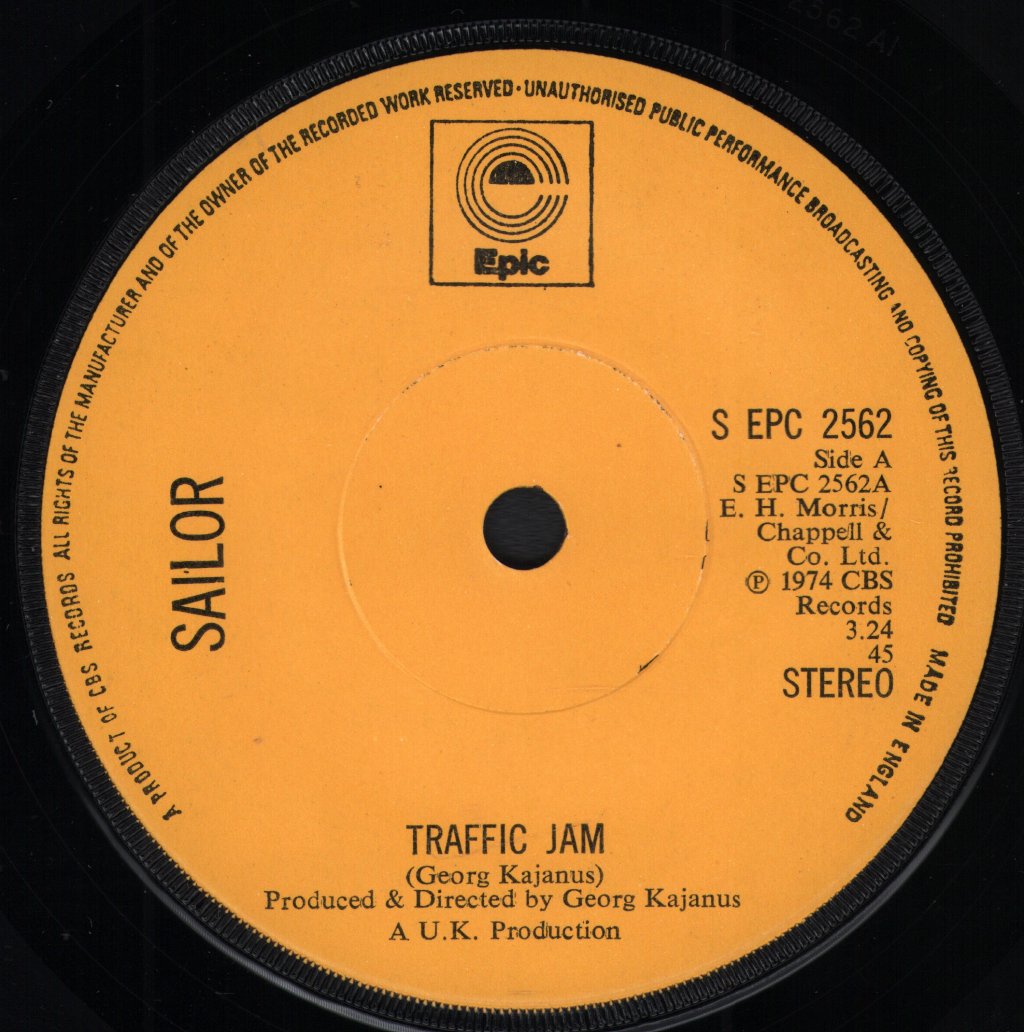 Sailor - Traffic Jam - 7 Inch