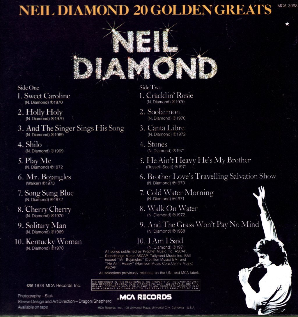 Neil Diamond - 20 Golden Greats - Lp