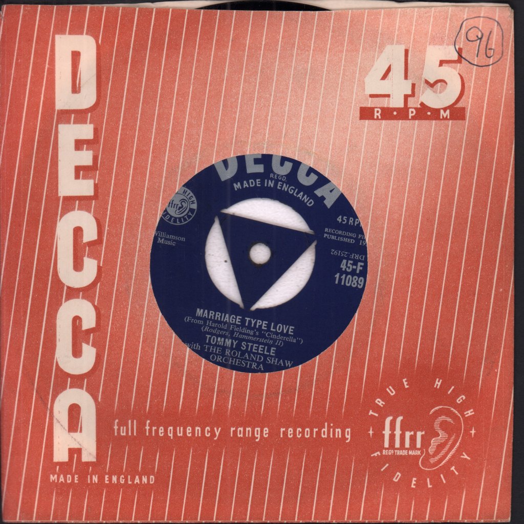 Tommy Steele - A Lovely Night - 7 Inch