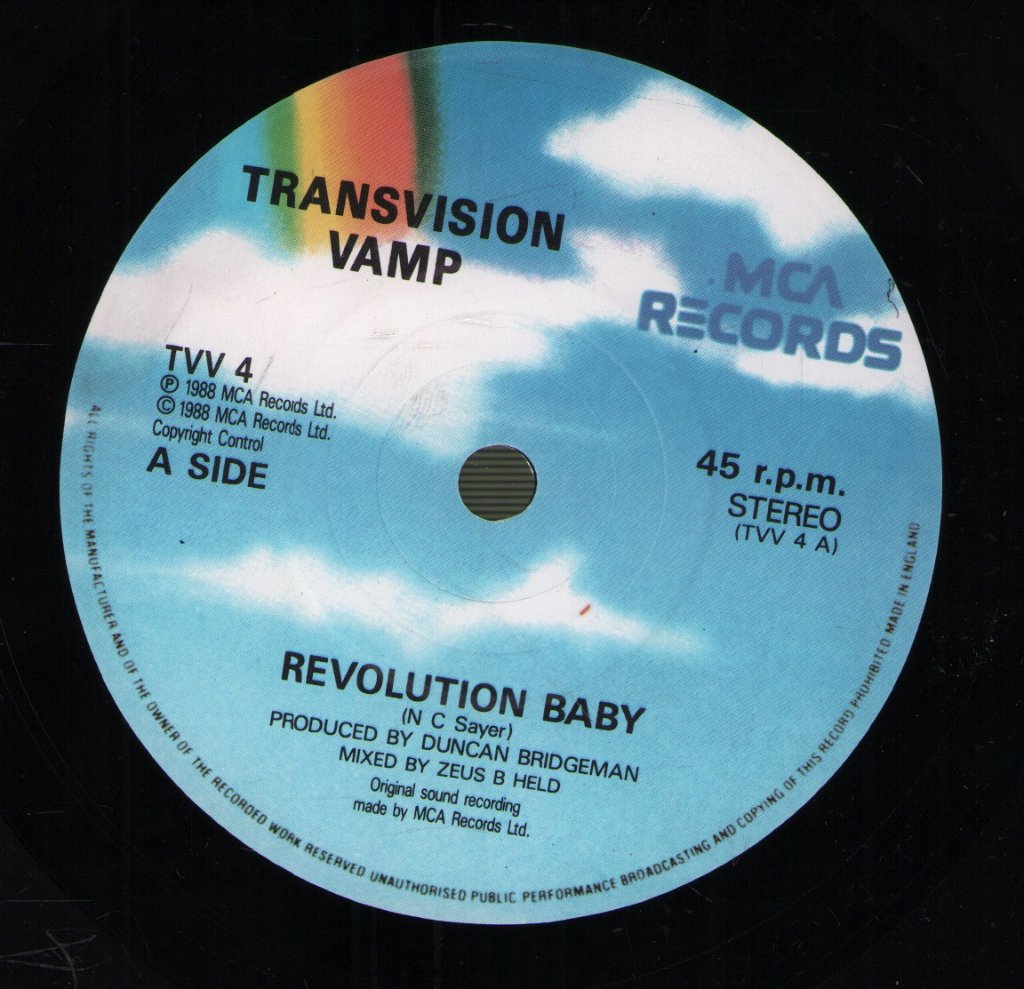 Transvision Vamp - Revolution Baby - 7 Inch