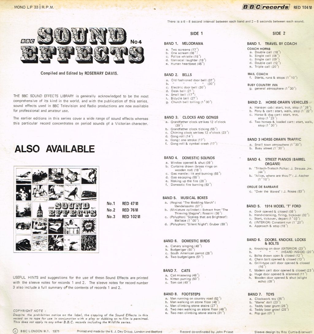 No Artist - Sound Effects No. 4 - Lp