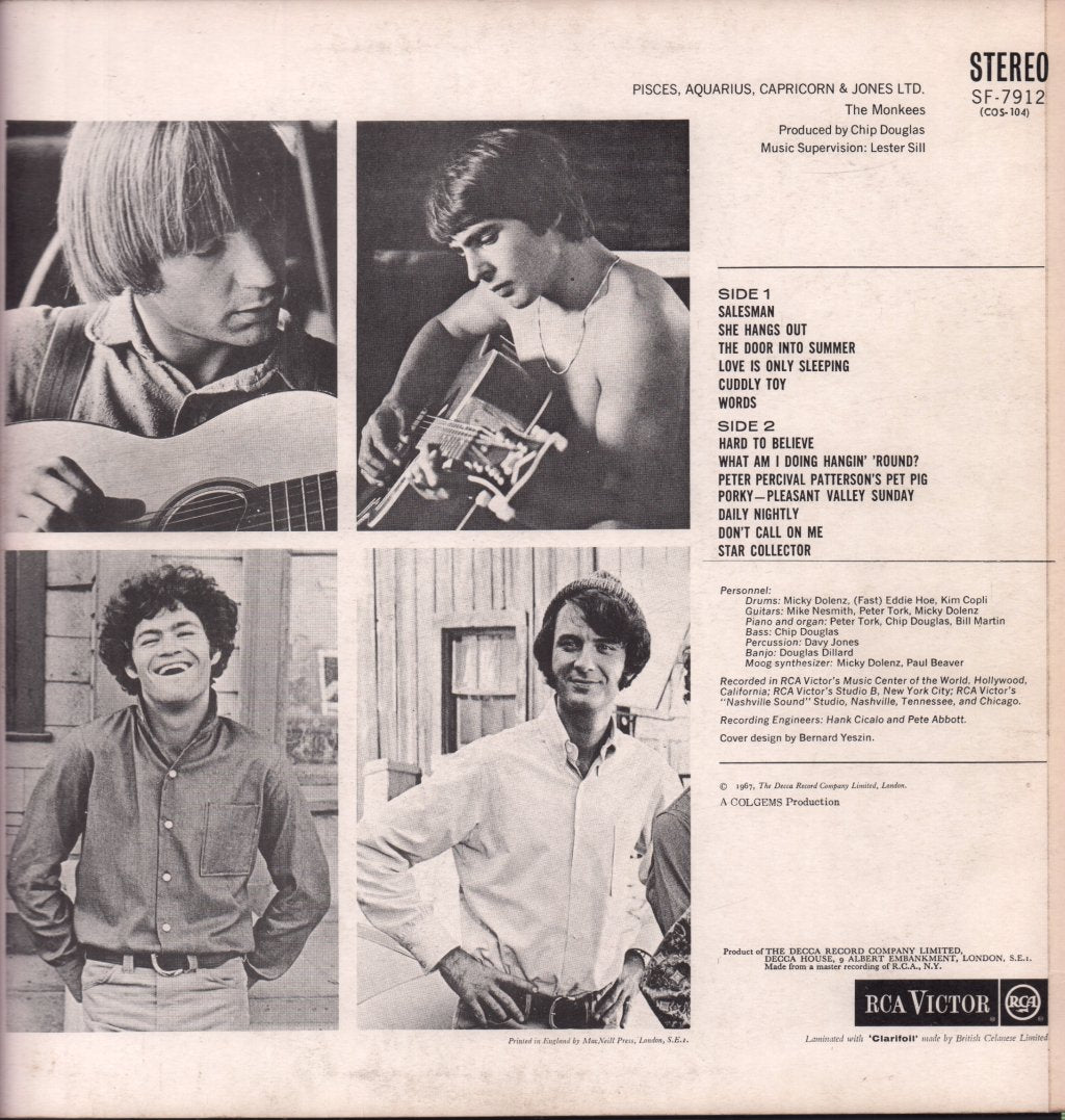 Monkees - Pisces Aquarius Capricorn And Jones Ltd - Lp
