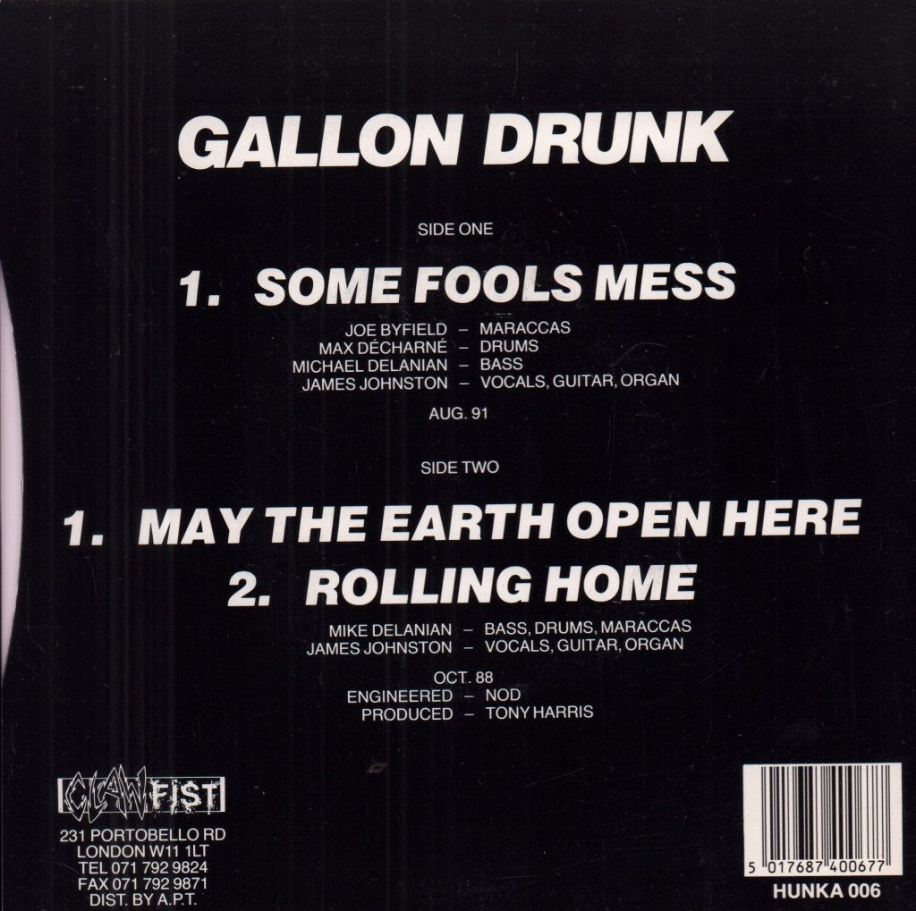 Gallon Drunk - Some Fools Mess - 7 Inch