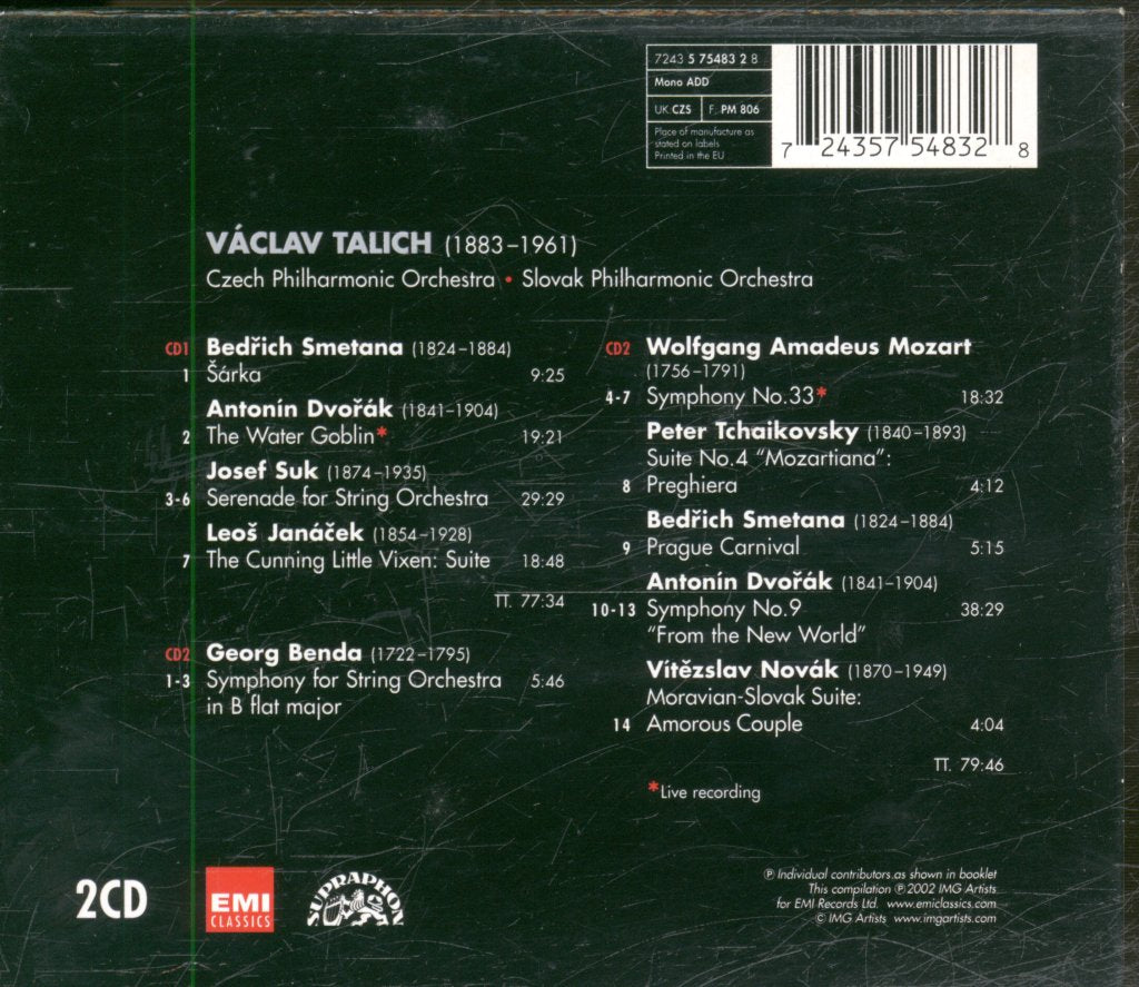 Václav Talich - Great Conductors Of The 20th Century - Double Cd