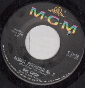 Ben Colder - Almost Persuaded No 2 - 7 Inch