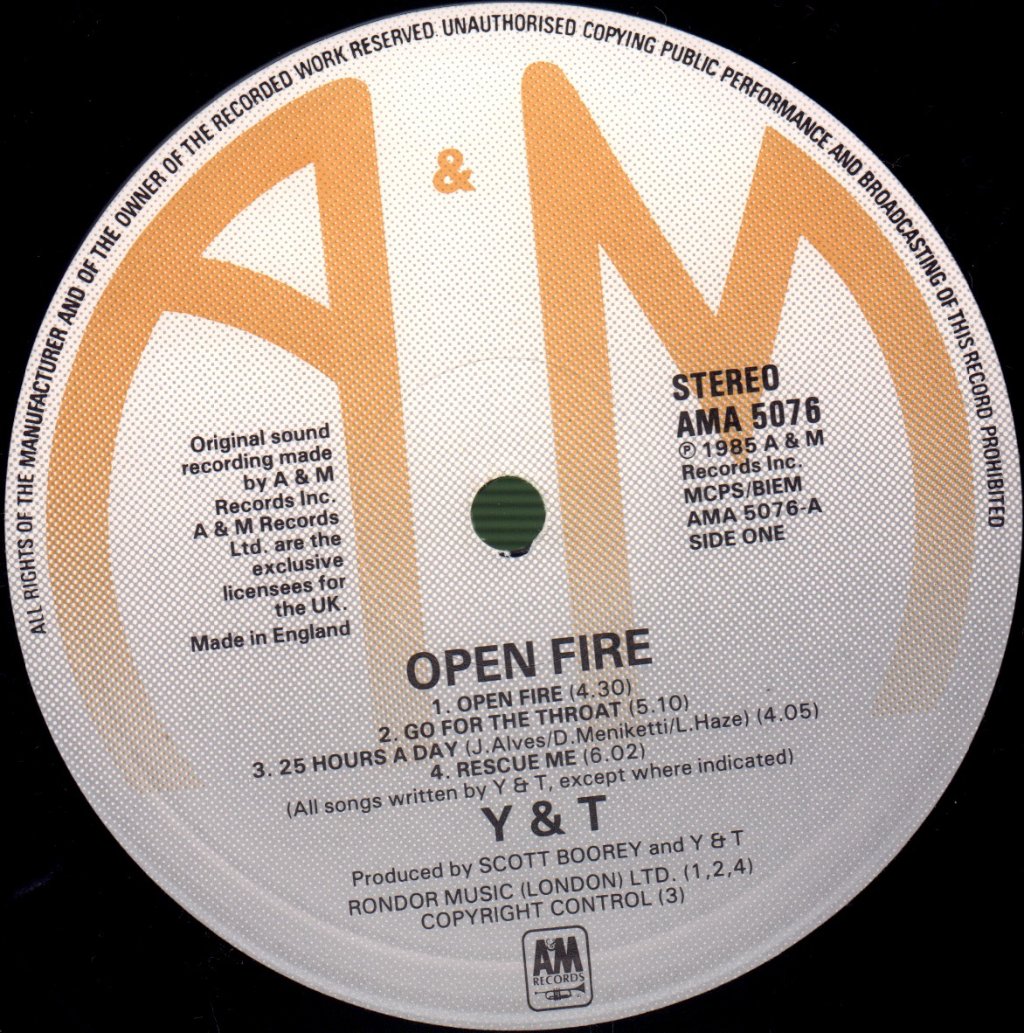 Y & T - Open Fire - Lp