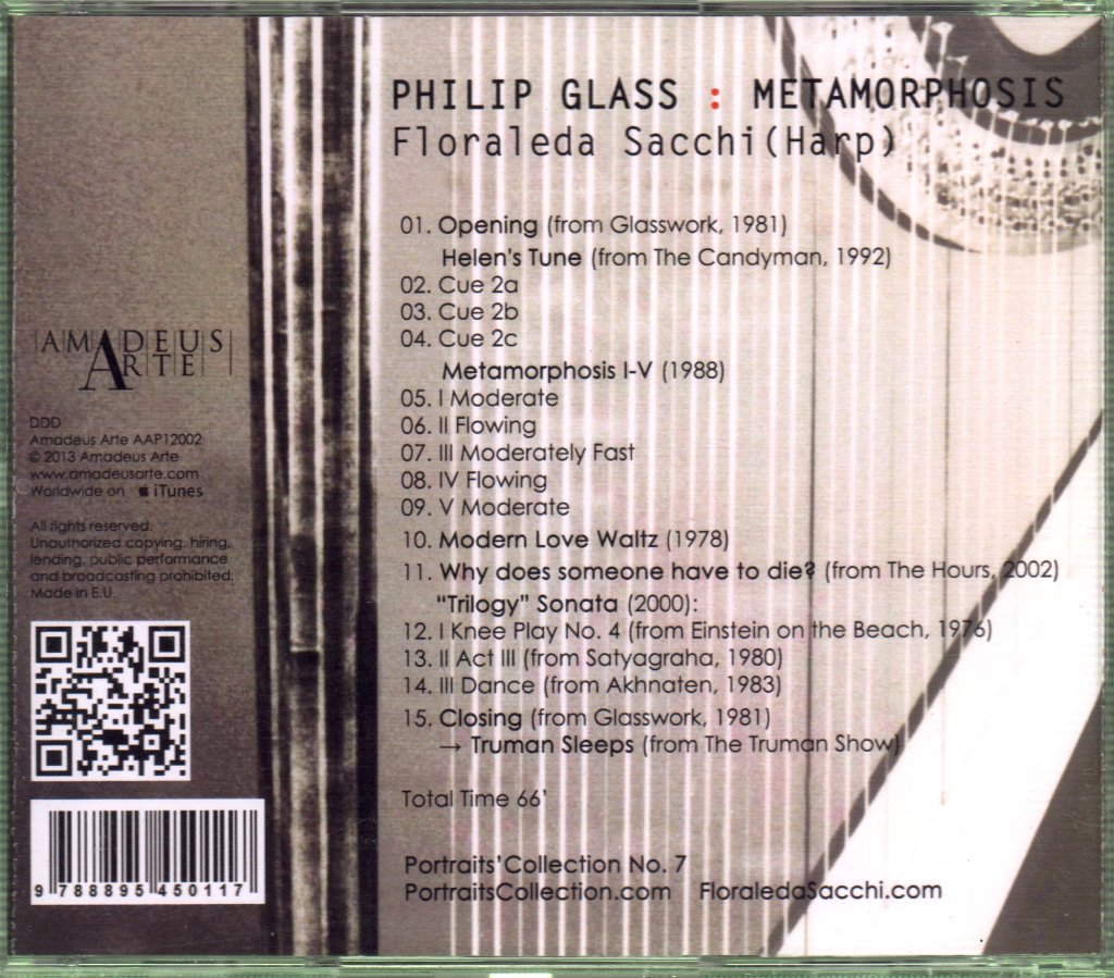 Floraleda Sacchi - Philip Glass: Metamorphosis And Other Works - Cd