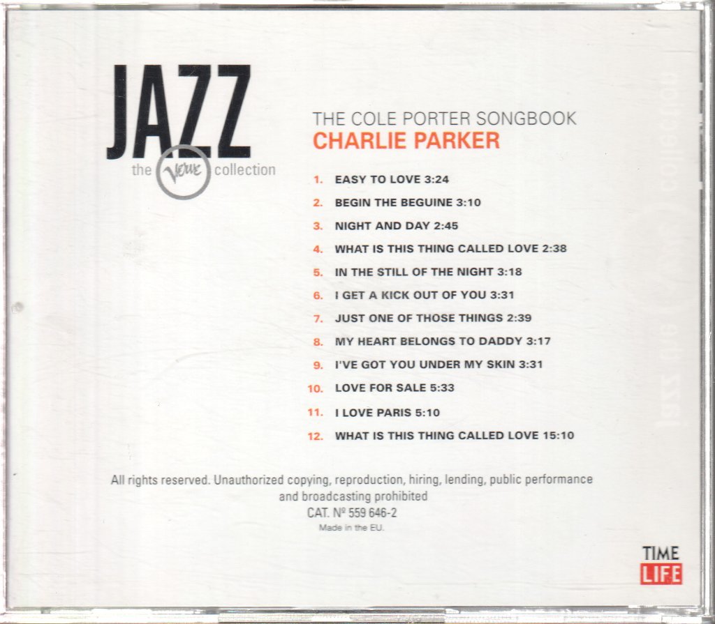 Charlie Parker - Cole Porter Songbook - Cd