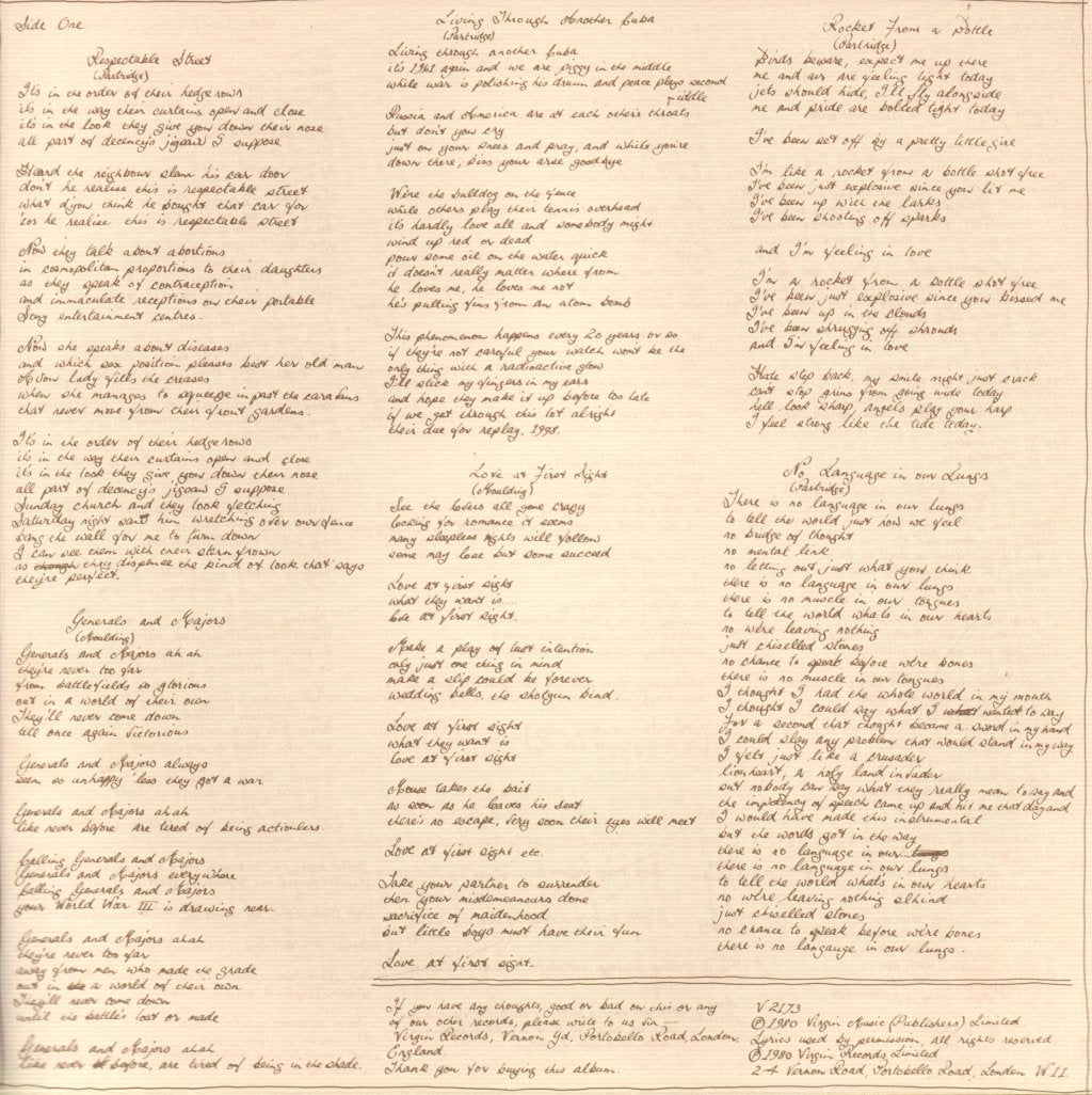 XTC - Black Sea - Lp