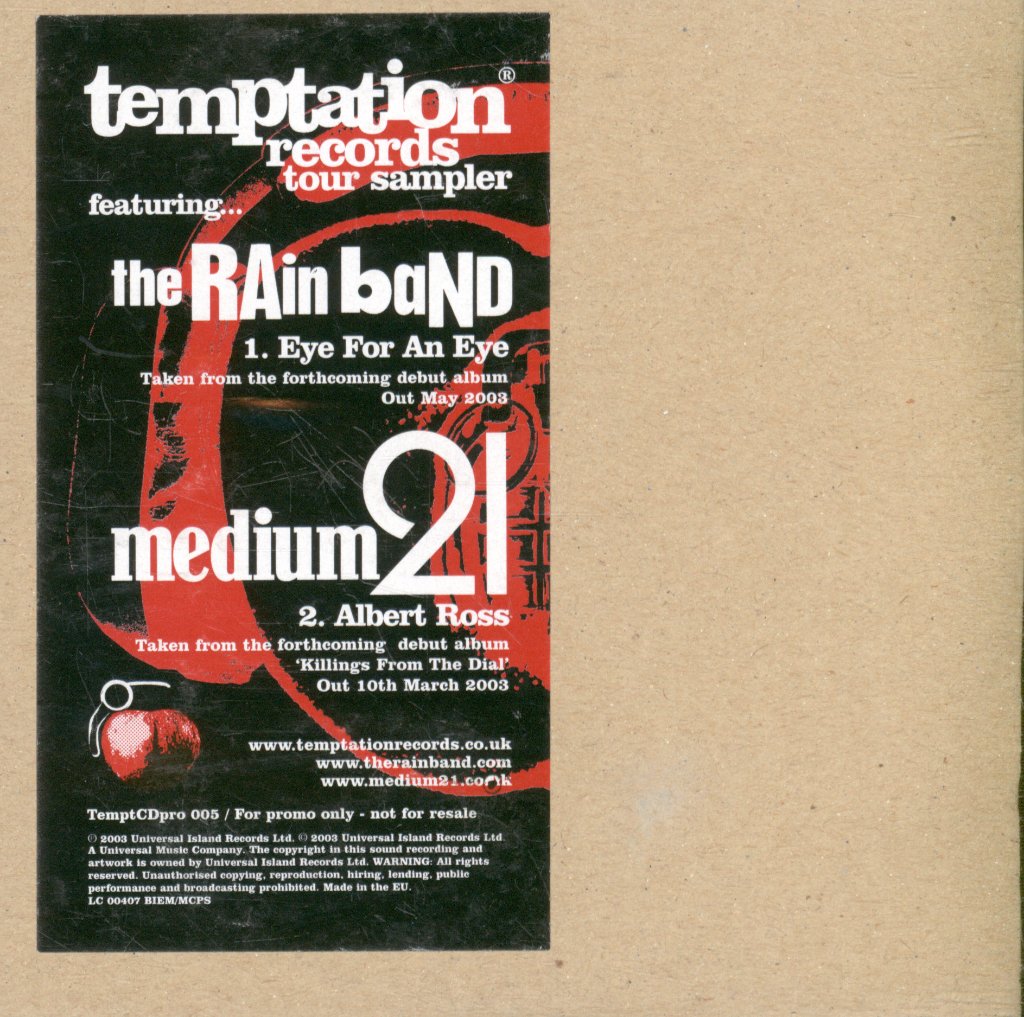 Rain Band, Medium 21 - Temptation Records Tour Sampler - Cd