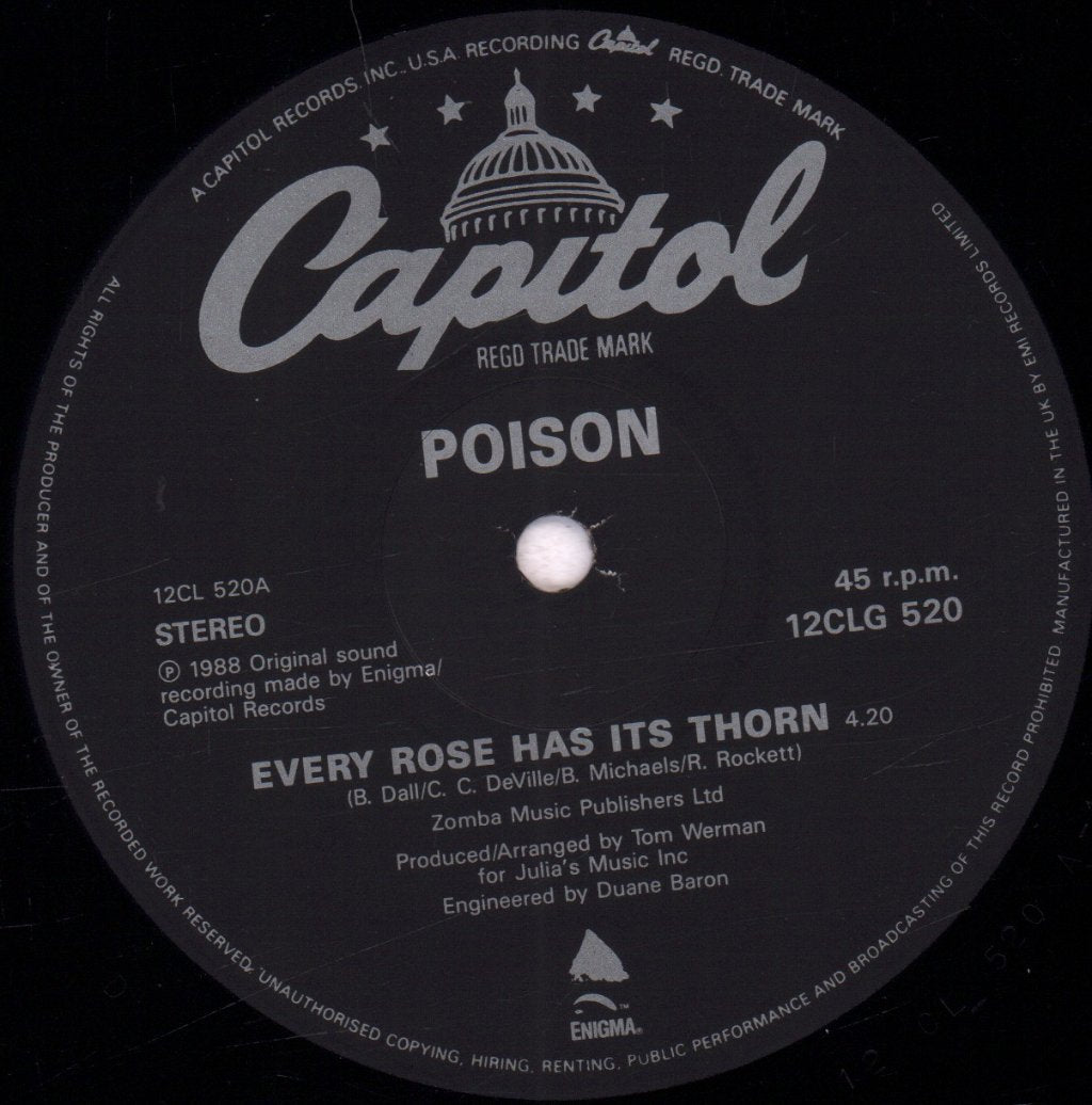 Poison - Every Rose Has It's Thorn - 12 Inch