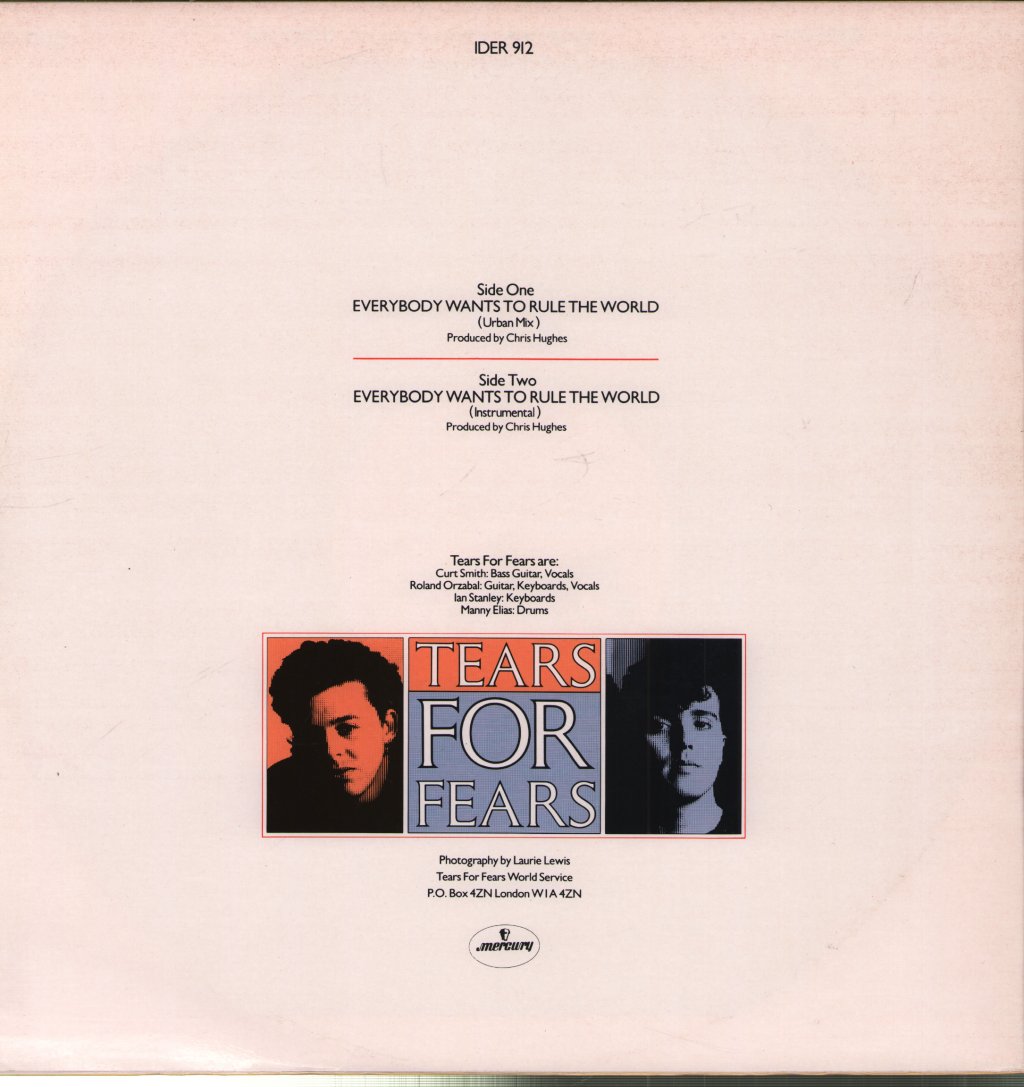 Tears For Fears - Everybody Wants To Rule The World (Urban Mix) - 12 Inch