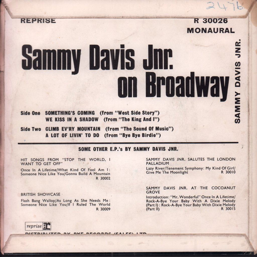 Sammy Davis Jr. - On Broadway - 7 Inch