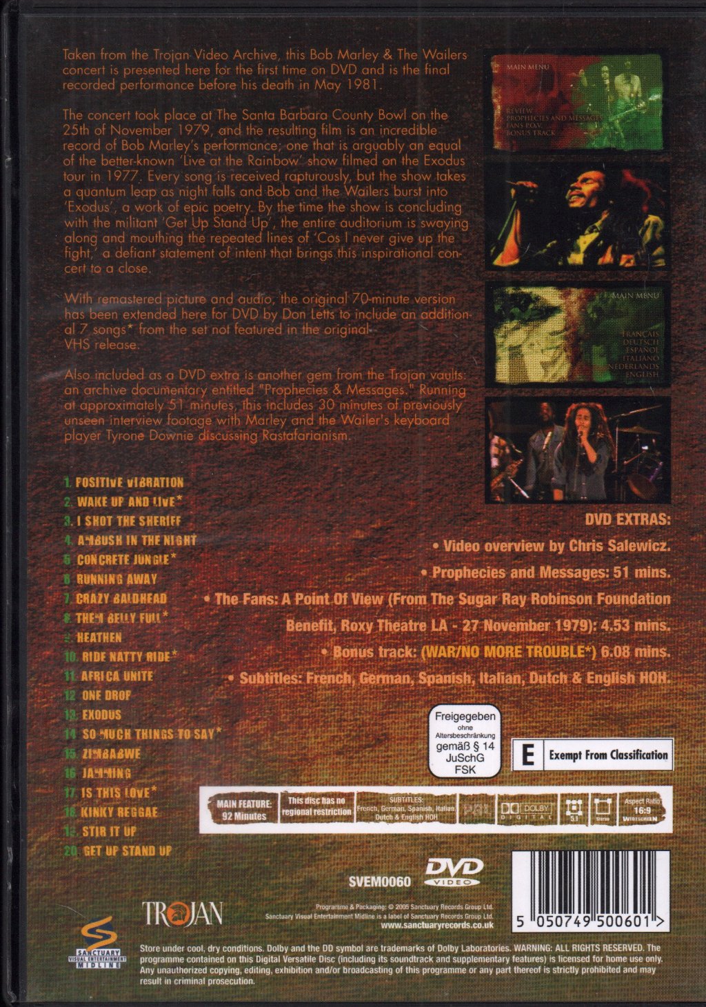 Bob Marley - Legend Live - Dvd