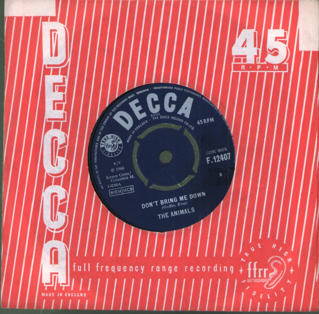 Animals - Don't Bring Me Down - 7 Inch