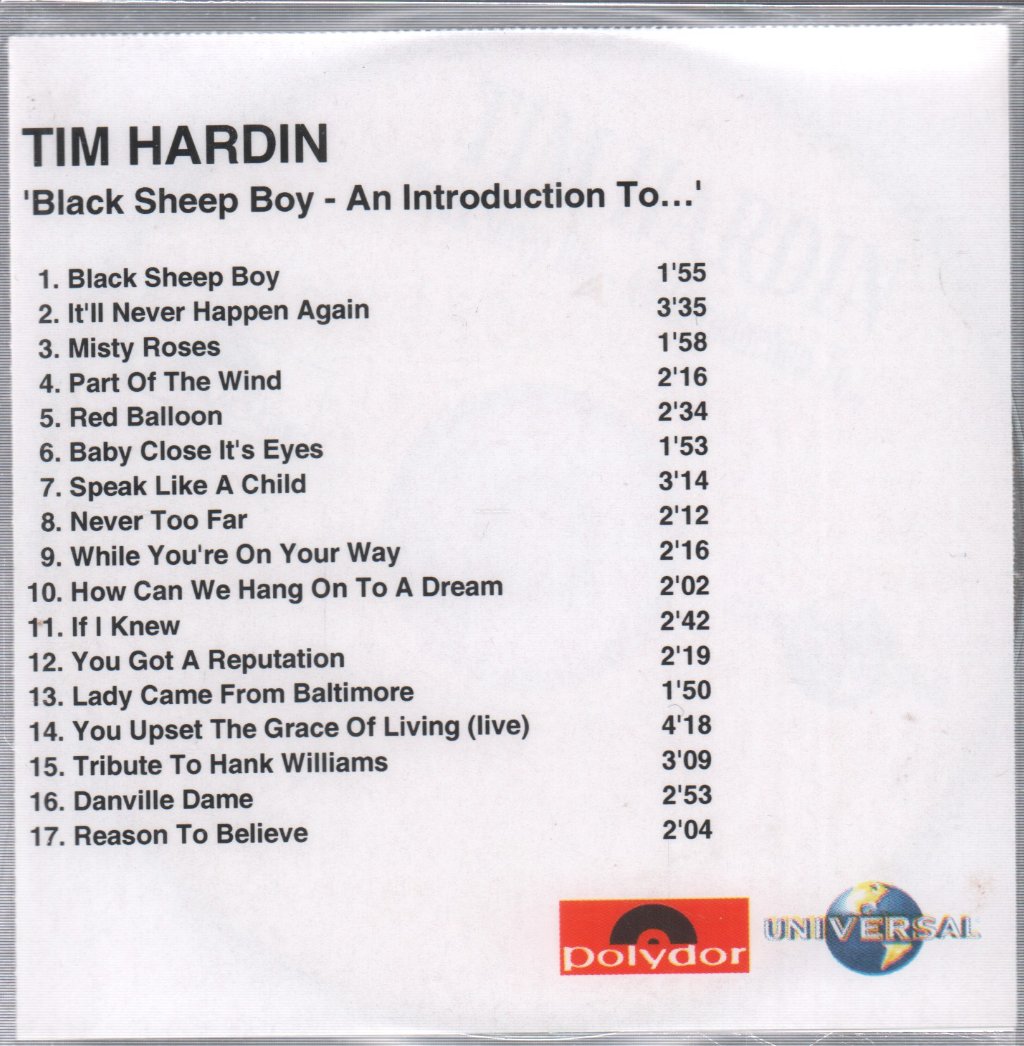 Tim Hardin - Black Sheep Boy - An Introduction To... - Cdr