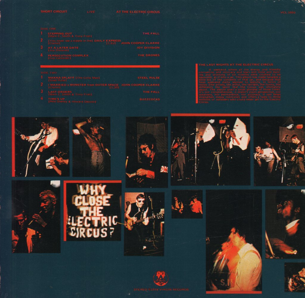 Short Circuit - Live At The Electric Circus - 10 Inch