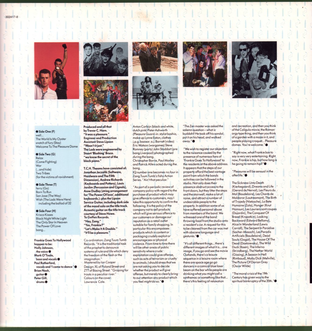 Frankie Goes To Hollywood - Welcome To The Pleasuredome - Double Lp