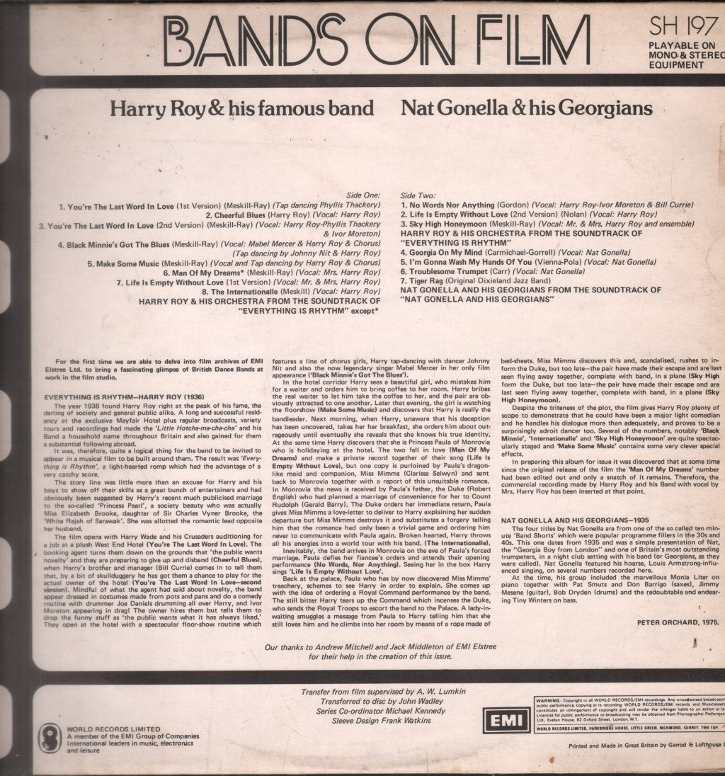 Harry Roy/Nat Gonella - Bands On Film - Lp