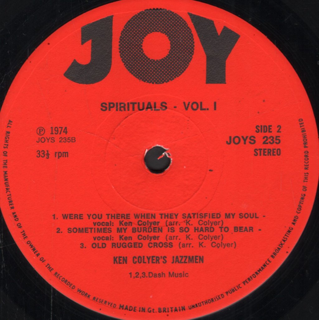 Ken Colyer's Jazzmen - Spirituals Vol 1 - Lp