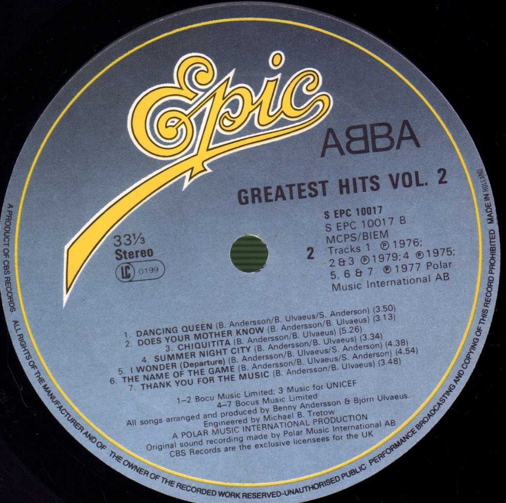 ABBA - Greatest Hits Volume 2 - Lp
