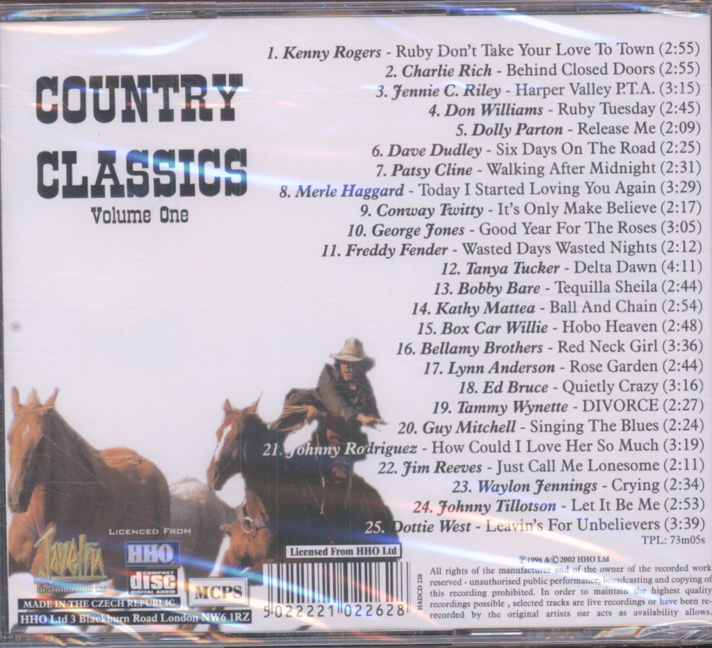 Various Artists - Country Classics Volume One - Cd
