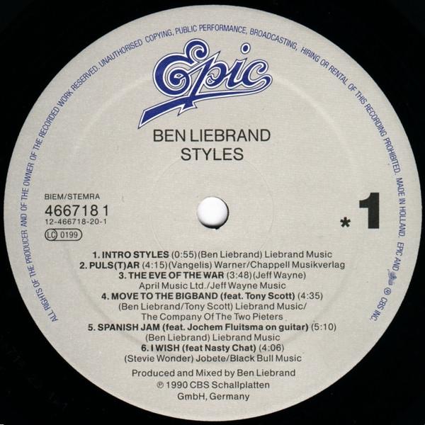 Ben Liebrand - Styles - Lp