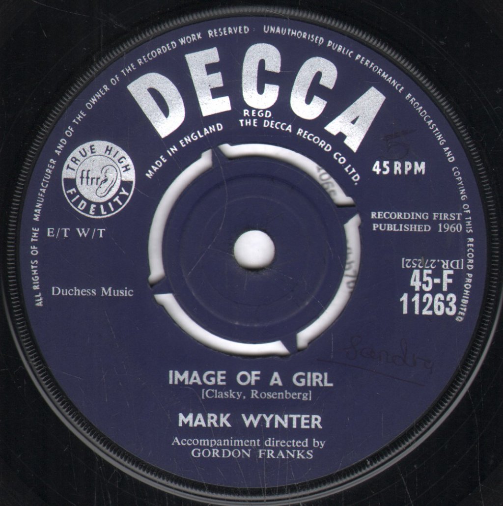 Mark Wynter - Image Of A Girl - 7 Inch