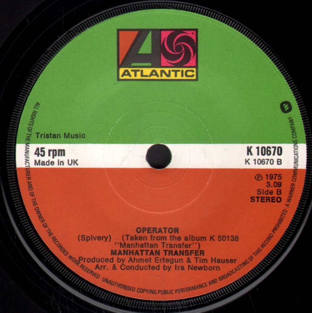 Manhattan Transfer - Operator - 7 Inch