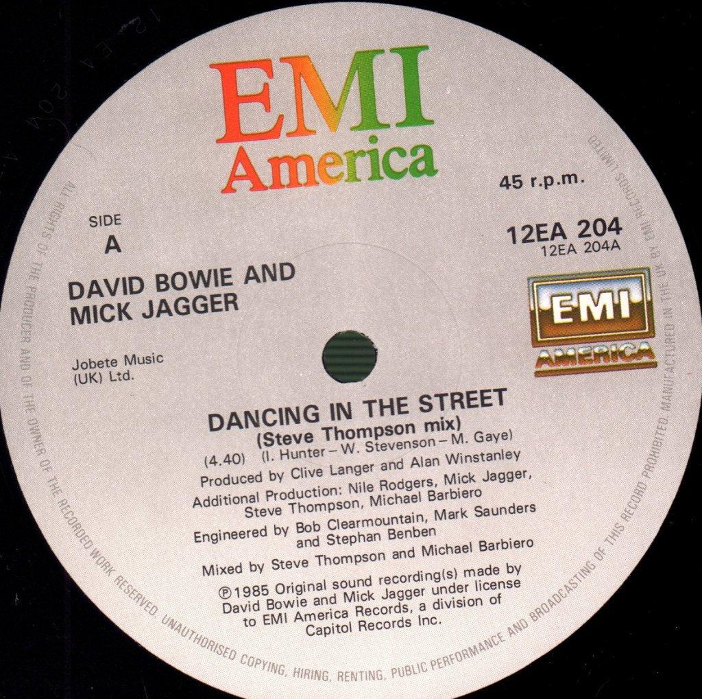 David Bowie And Mick Jagger - Dancing In The Street - 12 Inch