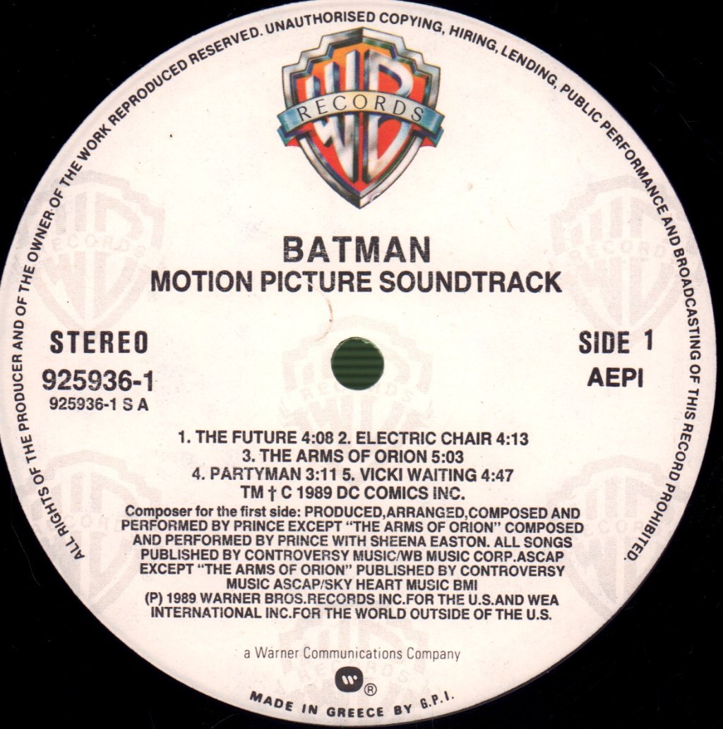 Prince - Batman (Motion Picture Soundtrack) - Lp