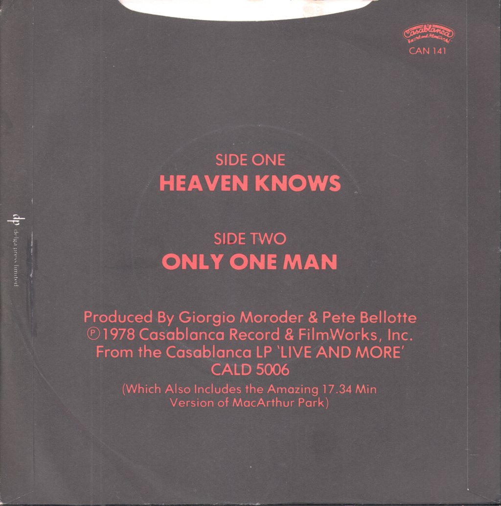 Donna Summer - Heaven Knows - 7 Inch
