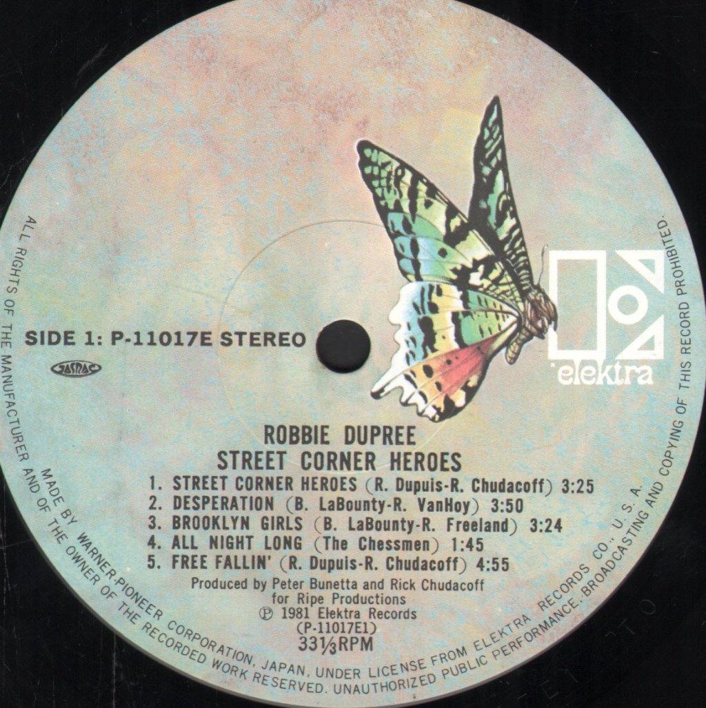 Robbie Dupree - Street Corner Heroes - Lp