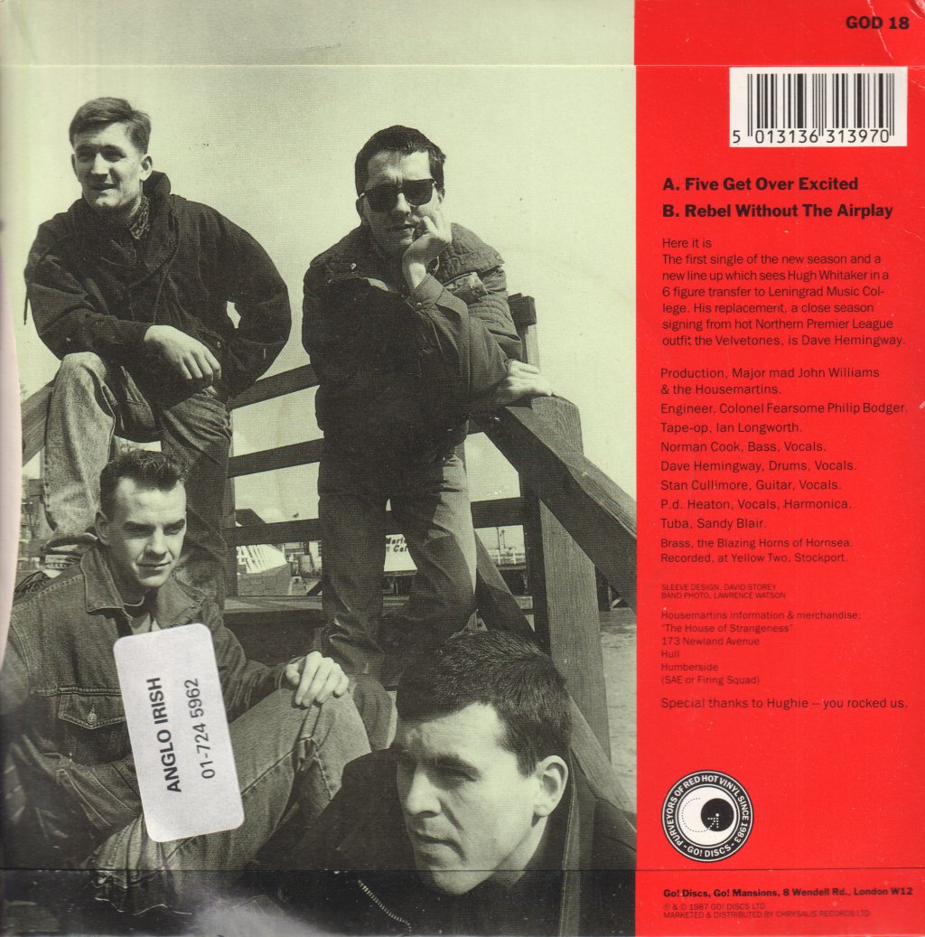 Housemartins - Five Get Over Excited - 7 Inch