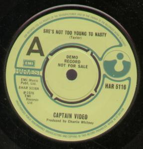 Captain Video - She's Not Too Young To Nasty - 7 Inch
