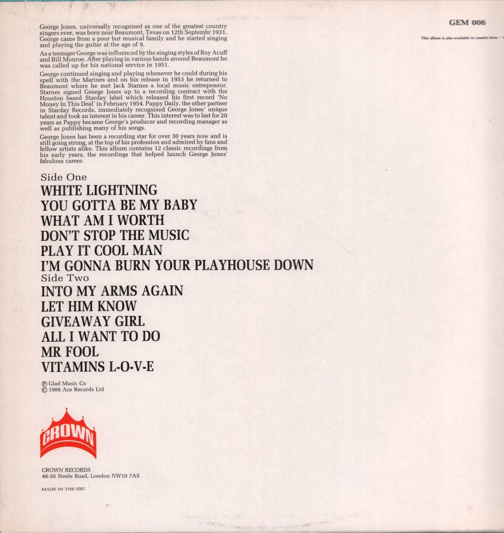 George Jones - Texas Tornado - Lp