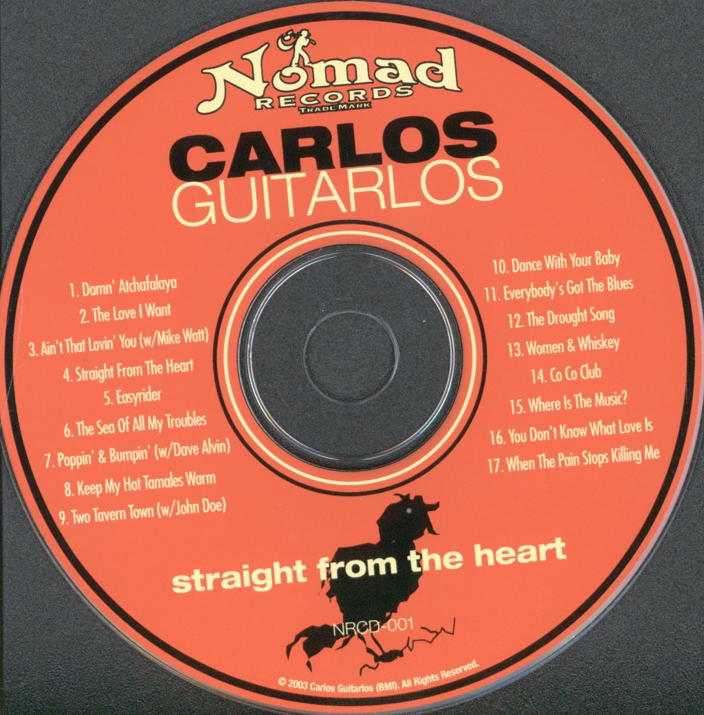 Carlos Guitarlos - Straight From The Heart - Cd