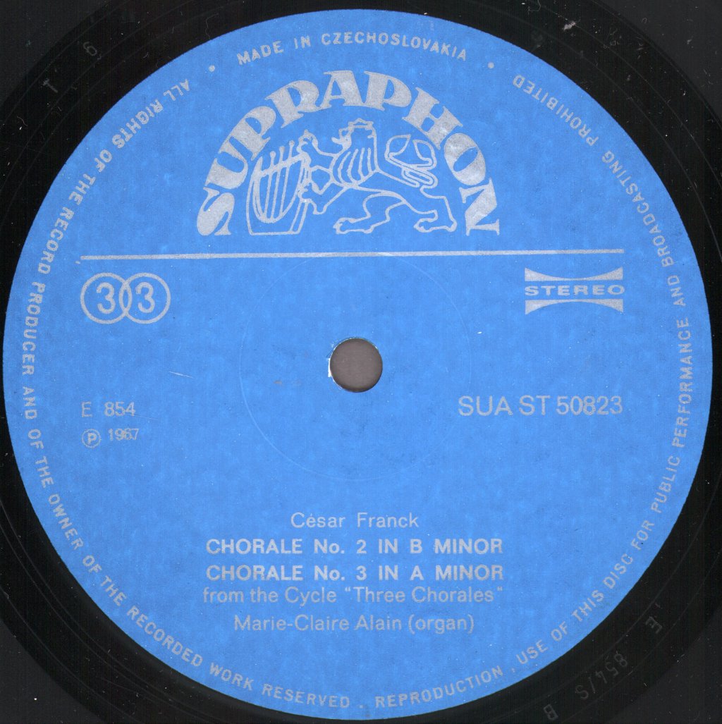 Marie-Claire Alain - Cesar Franck - Organ Compositions - Lp